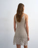 Topshop knit metallic crochet mini dress in gold