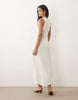 Pretty Lavish Cleo knit sleeveless maxi dress in cream