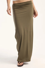 Perfect Stranger Dorian Maxi Skirt Khaki