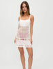 Frankies Bikinis x Jennie Kim crochet mini dress in white