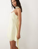 cami mini dress with scarf in pale yellow