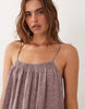 JDY linen blend cami midaxi dress in dark red