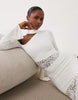 Kaiia exclusive slinky lace detailed asymmetric maxi dress in cream