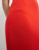 Topshop knitted halter neck dress in red