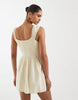 Hollister milkmaid mini dress in yellow ditsy print