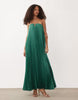Abercrombie & Fitch strapless flowy maxi dress in green