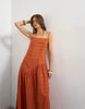 Topshop throw on maxi sundress in orange