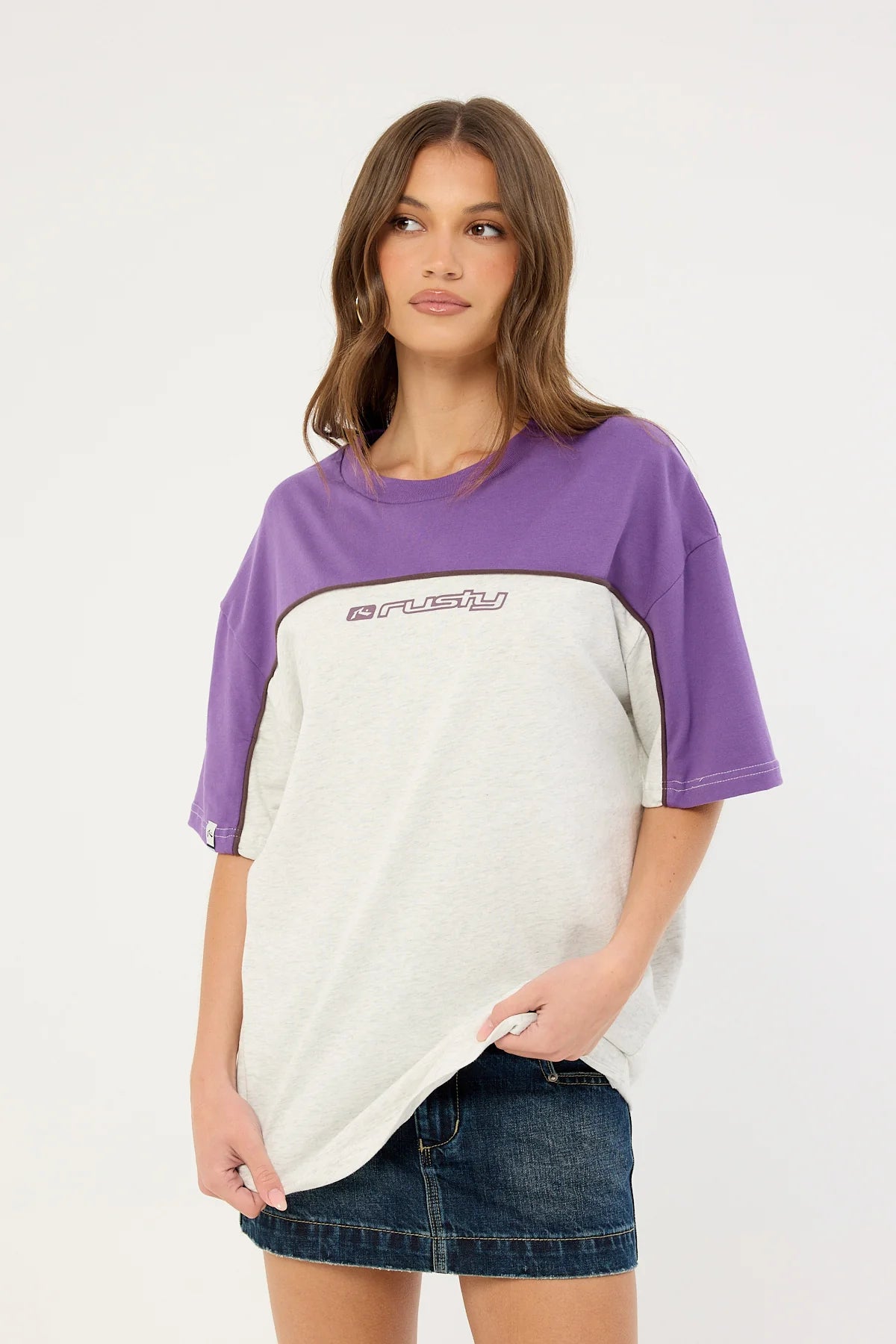 Rusty Polar Ops Oversize Short Sleeve Tee Ice Marle