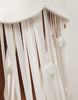 ASOS LUXE bandeau dress with fringed skirt detail in white
