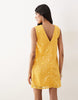 Dream Sister Jane Citrus sequin round neck sleeveless mini dress in orange