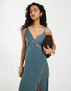 Free People some kind of love maxi slip dress in blue