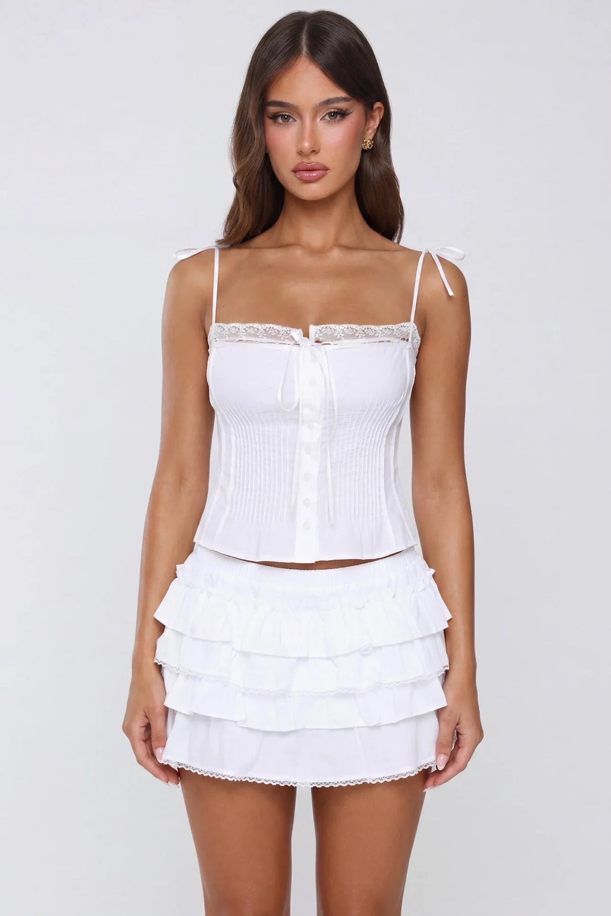 Garden Daze Lace Top White