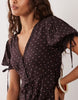 Miss Selfridge Petite button up midaxi day dress in polka dots