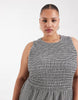 ONLY Curve smock midaxi dress in black gingham