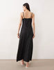 Esmée maxi beach dress in black polka dot
