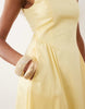 Mango cotton rich boat neck maxi dress in yellow