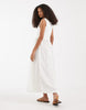 Vero Moda sleeveless midi dress with woven skirt in white