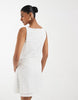 Vero Moda jersey floral broderie sleeveless mini dress in white