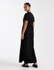 Threadbare jersey short sleeve maxi dress in black