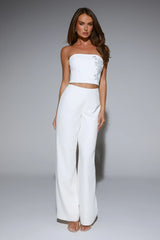 Luxe Life Vibes Strapless Top White