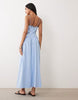 eyelet cami maxi dress in light blue