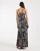 ONLY Tall maxi dress in abstract navy print