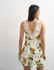 Topshop lace insert pintucked waist mini tea dress in lemon polka dot print