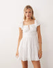 Iisla & Bird eyelet beach mini dress in white