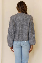 Snowflake Hour Knit Cardigan Grey