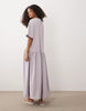 dropped waist midaxi t-shirt dress in lilac