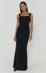 Danielle Maxi Dress ~ Black Stretch