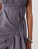 COLLUSION channel detail mini dress in lilac gingham
