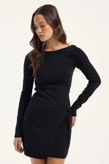 Perfect Stranger Miya Knit Mini Dress Black