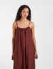Vero Moda crinkle textured woven full cami maxi dress in andorra red