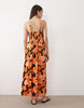 Miss Selfridge spun strappy maxi dress in hibiscus