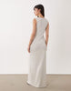 lightweight boucle scoop maxi dress in stone