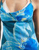 Aray sheer beach maxi dress in blue floral print