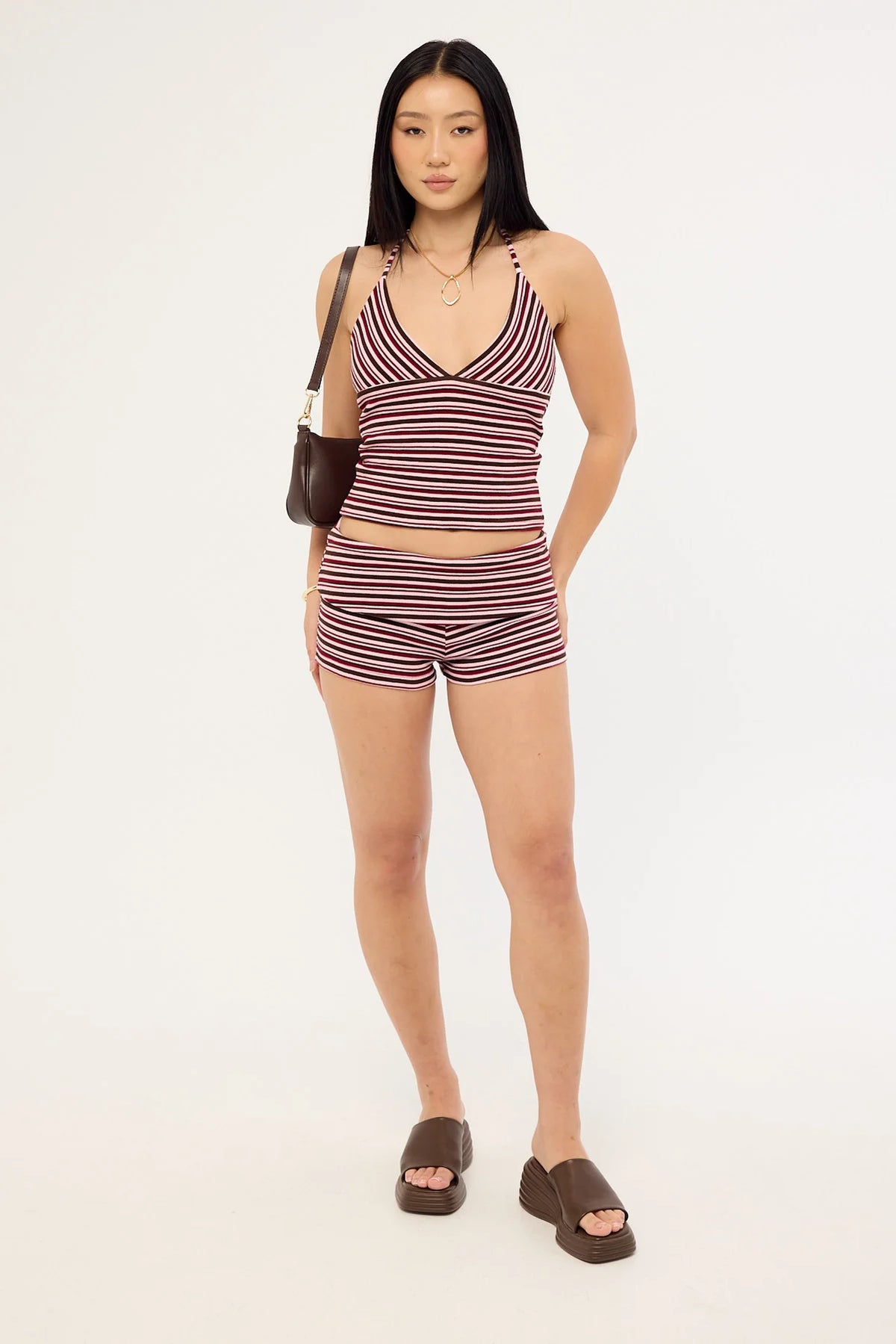 Luck & Trouble Aida Stripe Micro Short Multi Stripe