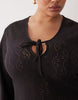 Esmée Curve knit beach midaxi dress in black