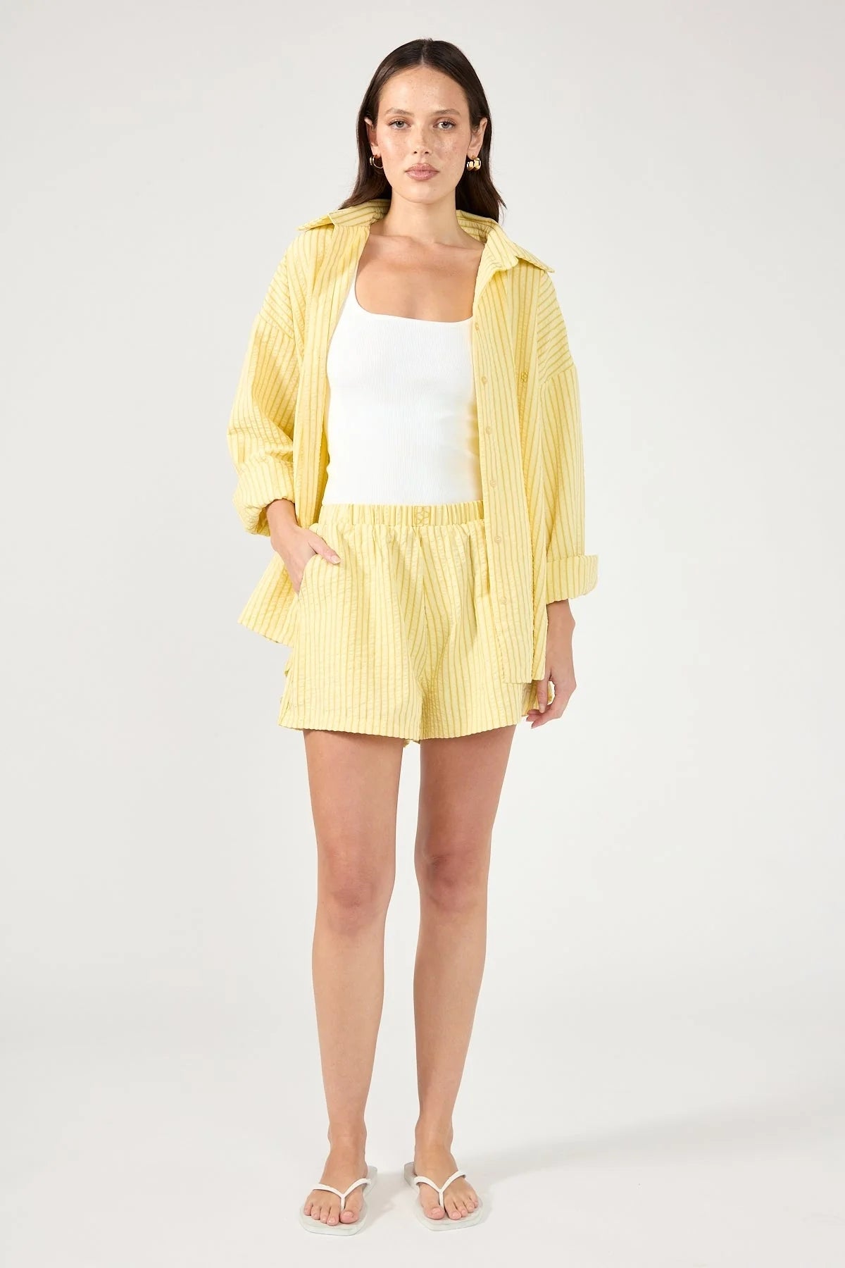 Perfect Stranger Kaili Stripe Short Lemon Stripe