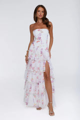 Styled For Sunshine Strapless Maxi Dress White