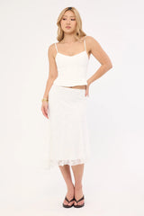 Perfect Stranger Freya Corset Top White