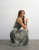 Topshop mesh zebra print drop waist maxi dress in mono