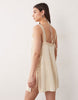 Daisy pleated lace beach sundress in buttermilk