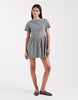 ONLY v-waist detail mini dress in black gingham