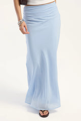 Luck & Trouble Aliyah Maxi Skirt Blue