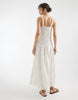 slash neck all over lace midaxi dress in ivory