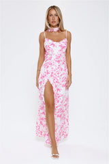 Soft Petal Sway Maxi Dress Pink