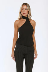 Enter In Style Crop Top Black
