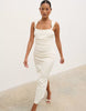 Pretty Lavish Maja bengaline knot strap square neck maxi dress in cream